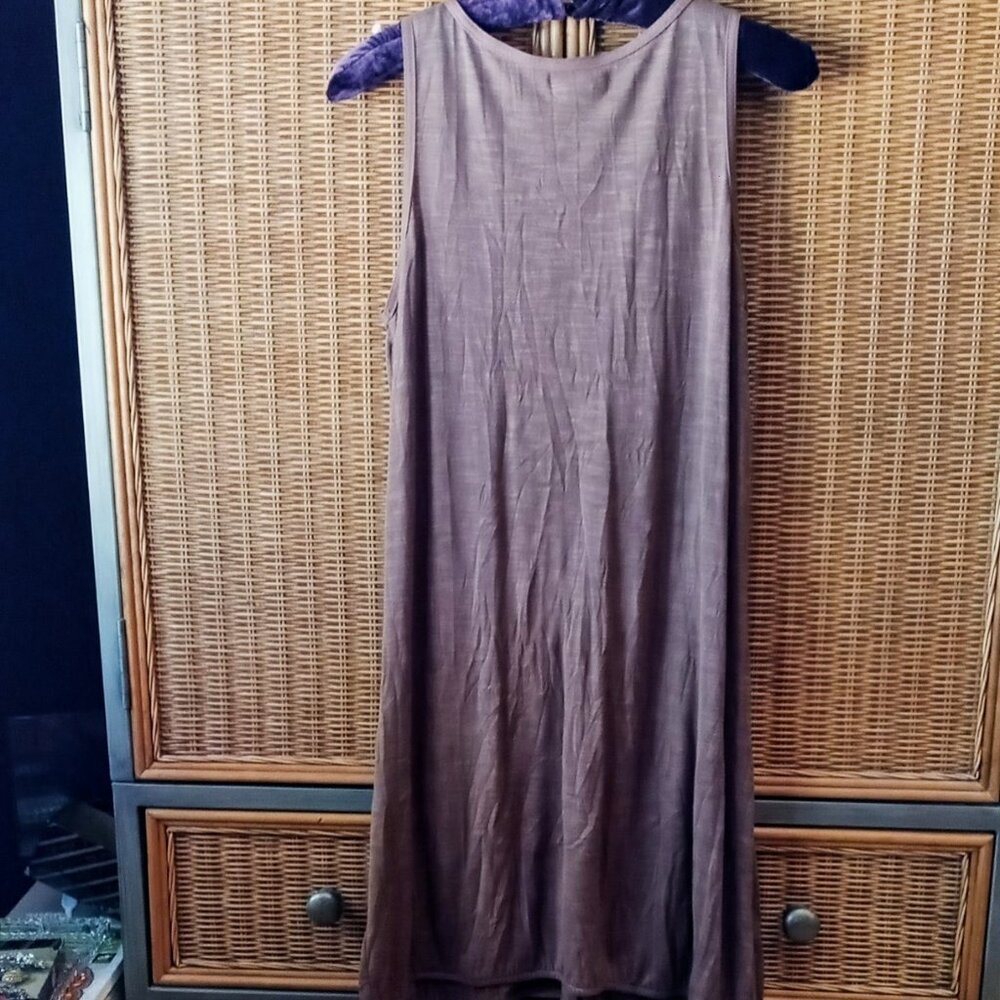 Buffalo David Bitton Driftwood Brown Sleeveless Knit Romper Tunic Dress Women's - Picture 4 of 11